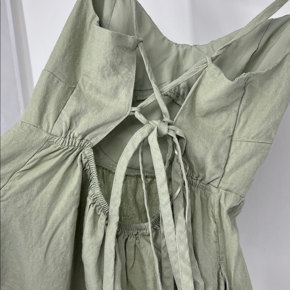 Hollister linen blend mini dress medium Petite - Picture 5 of 8